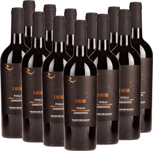 12er Vorteils-Weinpaket - I Muri Sangiovese Puglia IGP 2021 - Vigneti del Salento